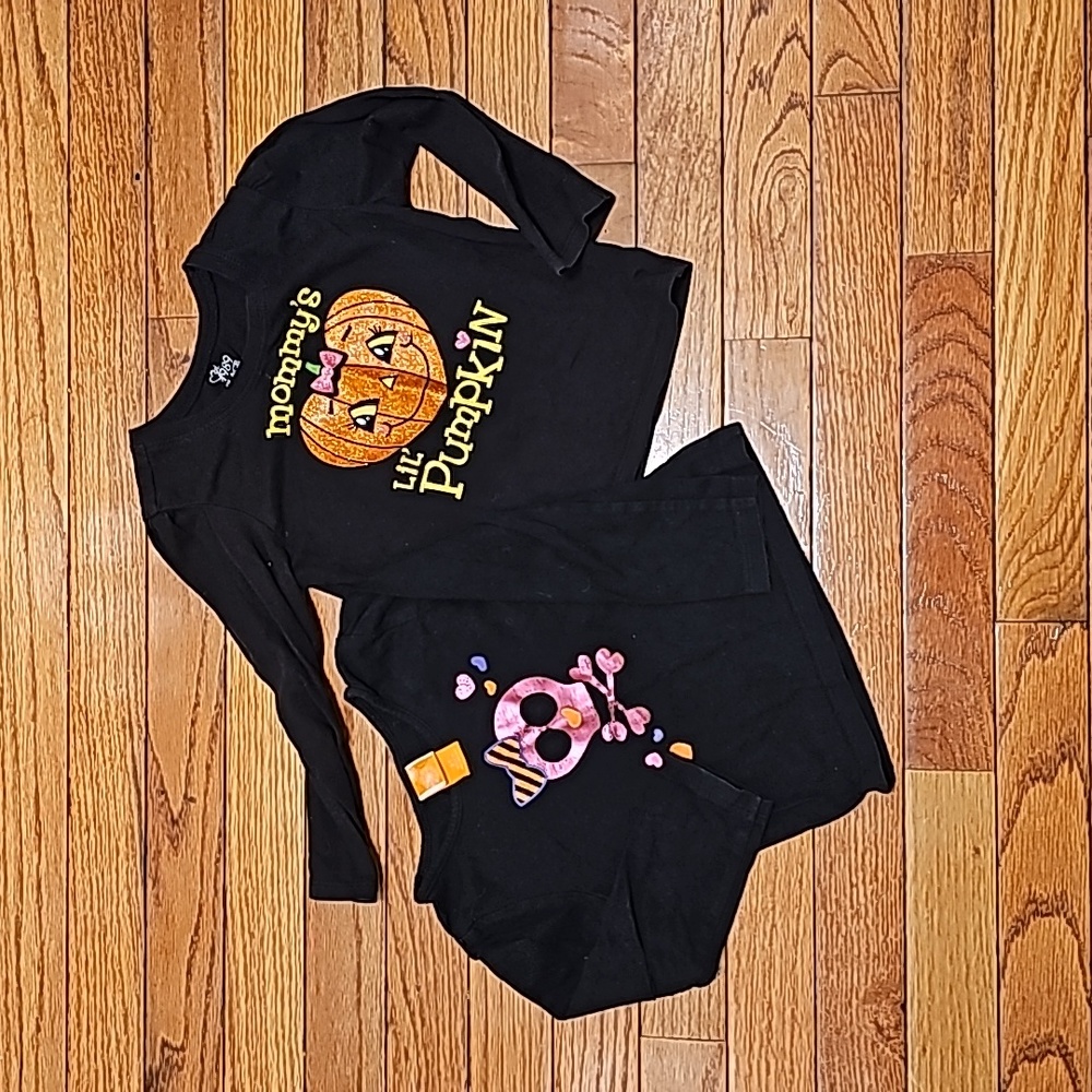 Girls Halloween long sleeve shirts sizes 2T and 3t